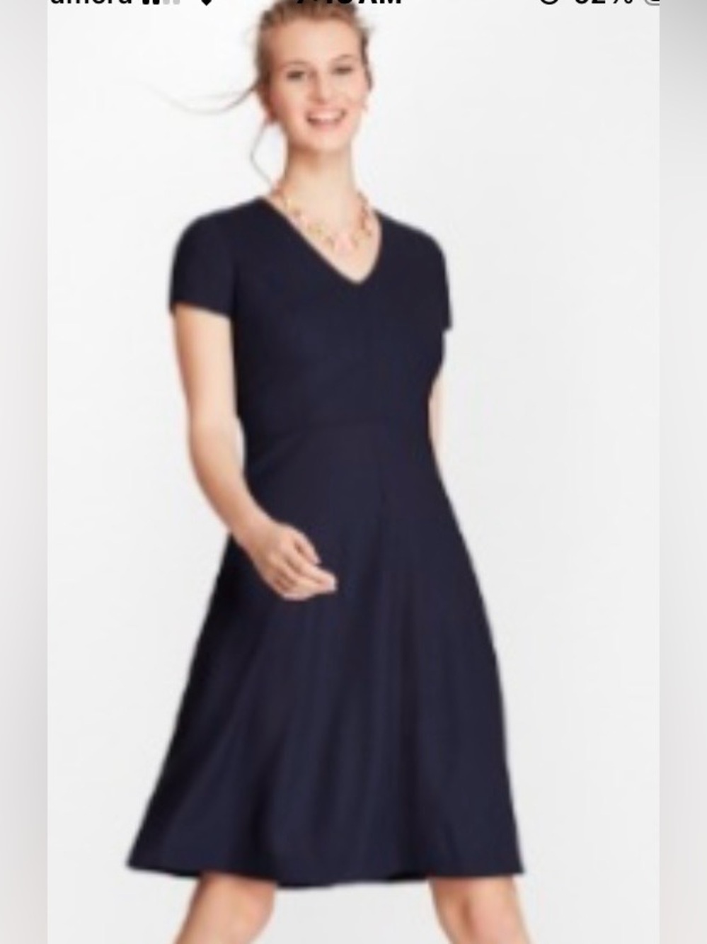 Banana Republic SZ L Navy Blue V-Neck Women's dress